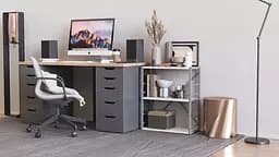 Етажерка 3/60 Ferrum-decor Серії Коннект 73x60x28 сірий ДСП Білий 16мм (FRD-104266) - мініатюра 7