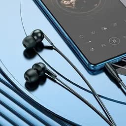 Дротові навушники Hoco M124 Wide universal earphones with microphone, 3.5mm, 1.2m, black - мініатюра 5