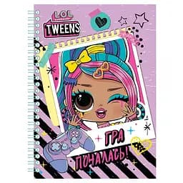 Скетчбук А5 L.O.L. Surprise! Tweens фіолетовий 96 аркушів (124659)