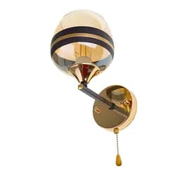 Бра Brille LK-716W/1 E27 BK+FG со шнуровым выключателем черное