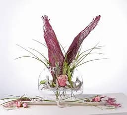 Овальна ваза Velou XL елегантна для тонких композицій із нижньою вставною пластиною для надійного утримання