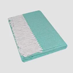 Плед бавовняний Миами/Miami Alice Vladi біло-м'ятний 140х200