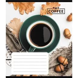 Зошит загальний "Кавові зерна" Leader 048-590111K-5 в клітинку, 48 аркушів