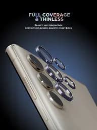 Захисне скло для камери Samsung Galaxy S24 Ultra 5G (SM-S928), Supreme BI, фіолетовий колір, з рамкою, глянцеве скло для захисту лінз, протиударне, прозоре, з клейовим шаром по контуру, не впливає на якість фото, ArmorStandart (ARM76605) - мініатюра 2