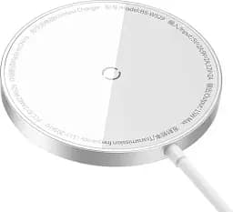 Бездротовий зарядний пристрій Baseus Simple Xiaomini3 Magnetic Wireless Charger 15W CCJJ040012 Silver - мініатюра 2