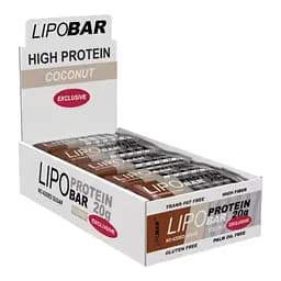 Батончик Lipo Bar Protein Bar БЛОК, 20x50 г, Кокос