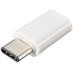 Переходник USB3.1 Type-C --> Micro USB (OTG) белый