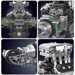 Конструктор Mould King Mking Двигун і коробка передач Supercar McL V8 (10206) [161092] - мініатюра 4