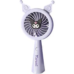 Дитячий портативний USB-вентилятор на акумуляторі Kuromi фіолетовий (677-79)