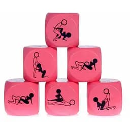 Гральний кубик для сексу Grammi 1 шт (рожевий)