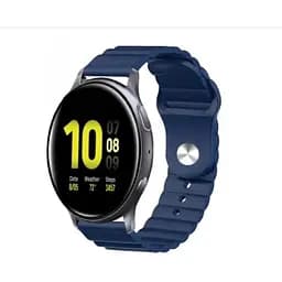 Ремінець BeWatch для Samsung Galaxy Watch 42/3 41 мм/Active/Active 2 силіконовий 20 мм Wave Темно Синій (1010706)