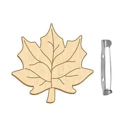 Заготовка броши для раскрашивания "Кленовый лист" Fabrika Decoru FDZB-105