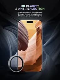 Захисне скло для камери Apple iPhone 17 Pro/17 Pro Max, Supreme BI, сріблястий колір, з рамкою, глянцеве скло для захисту лінз, протиударне, прозоре, з клейовим шаром по контуру, не впливає на якість фото, ArmorStandart (ARM86438) - мініатюра 4