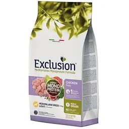Корм Exclusion Light Chicken Medium & Large Breed для собак з надмірною вагою середніх та великих порід з куркою 3 кг