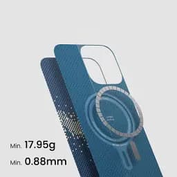 Карбоновий чохол Pitaka Tactile Woven Case (Lumintex™ Edition), що світиться в темряві, StarPeak Milky Way Galaxy для iPhone 16 Pro (KI1603PMYG) - мініатюра 5