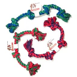 Flamingo cotton bone 4knots игрушка для собак веревочная кость 4 узла 60 см