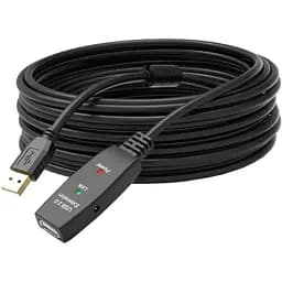 Кабель продовжувач USB 2.0 AM-AF, 25.0 м, активний, з додатковим живленням