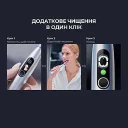 Електрична зубна щітка Oclean X Plus Pro Digital Silver - мініатюра 6