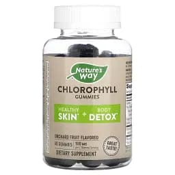 Хлорофилл Nature's Way Chlorophyll Gummies вкус фруктов 100 мг 60 жевательных конфет 