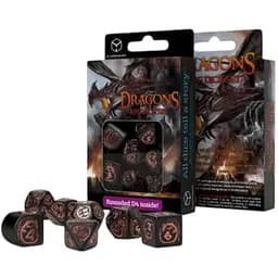 Набор кубиков Dragons Modern Dice Set Obsidian , 7 шт. (RDRA07)