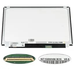 Матриця 15.6 NT156WHM-N10 1366х768, 40pin, LED, SLIM вертикальні вушки, глянець, роз'єм праворуч знизу для ноутбука