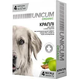 Краплі від бліх та кліщів для собак Unicum Organic на натуральній основі 4 шт. (UN-026) - мініатюра 3