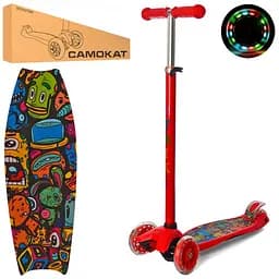 Самокат дитячий MAXI iTrike JR 3-055-1-R з підсвічуванням