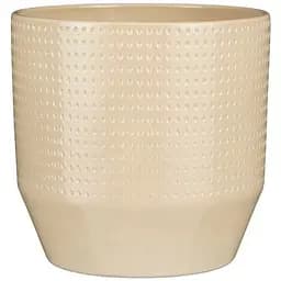 Кашпо Edelman Nola pot round рельефное 23.5 см бежевое (1157294)