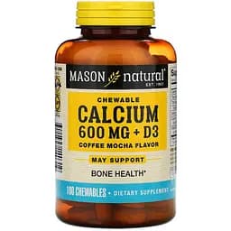 Кальций D3 Mason Natural Calcium + D3 со вкусом кофе и мокко 100 жевательных таблеток