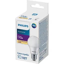 Светодиодная лампа Philips Ecohome LED Bulb, 9W, 3000K, E27 (929002298917)