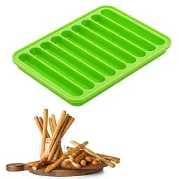 Форма силіконова для випічки хлібних паличок Гриссіні 15х11х1 см, A-plus Салатовий 86257