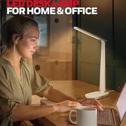 Світлодіодна настільна лампа Honeywell - HWT-H2 SunturaluxTM Дбайливий про обличчя Складаний настільний світильник з USB A+C - мініатюра 5