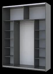 Шафа-купе Doros G-Caiser Графіт 2 Дзеркала 180х60х240 (42005012) - мініатюра 3