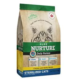 Сухой корм Pure Nurture для взрослых стерилизованных кошек с курицей и ячменем 8 кг 