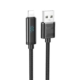 Кабель Hoco U127 с дисплеем USB to Lightning 1.2 м черный