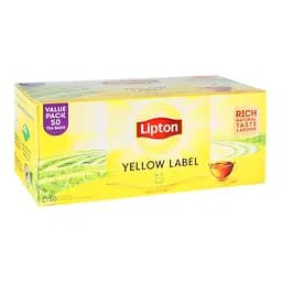 Чай чорний Lipton Yellow Label, 100 г (50 шт. х 2 г) (37915) - мініатюра 2