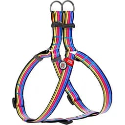 Шлея для собак Waudog Nylon з QR паспортом малюнок Лінія 1 пластиковий фастекс, Ш 20 мм, Дов 50-80 см