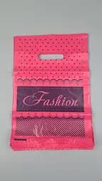 Пакет із прорізною ручкою (20*30)"Fashion смужка малиновий (100 шт.)