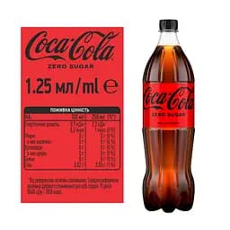 Напій Coca-Cola Zero безалкогольний 1.25 л - мініатюра 2