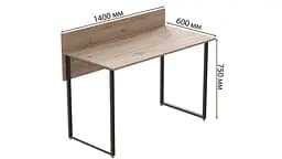 Комп'ютерний стіл Ferrum-decor Скай 75x140x60 чорний ДСП Дуб Сан-Марино 32мм (FRD-103639) - мініатюра 2