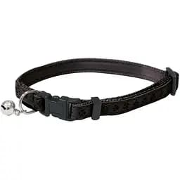 Нашийник для кота Croci Mylord з екошкіри з дзвіночком 21-33 x 1 см чорний