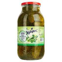Огурцы маринованные Хуторок По-херсонськи пастеризованные 1.85 кг