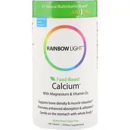 Кальций с магнием и витамином D3 Rainbow Light Food-Based Calcium 180 таблеток