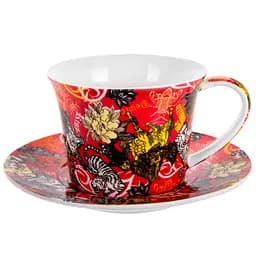 Чашка з блюдцем Lefard Animal Colors різнобарв'я 220 мл (924-725)
