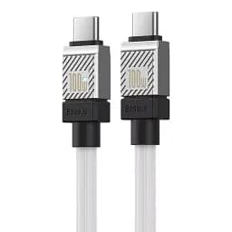 Кабель Baseus CoolPlay Series Fast Charging Cable Type-C to Type-C 100W 1m CAKW000202 White - мініатюра 3