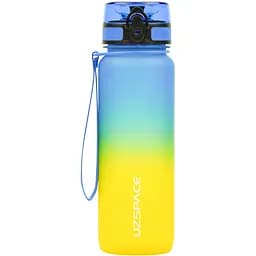 Пляшка для води UZspace Frosted Gradient 800 мл жовто-блакитна (3053)