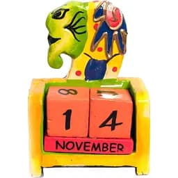 Вечный календарь Слон дерево 10х7.5х4 см