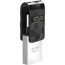 Флеш-накопичувач Silicon Power Flash SiliconPower USB 3.1 Mobile Type-C/USB C31 32Gb Black (SP032GBUC3C31V1K)