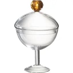Цукерниця J-Line з помаранчевим каменем 25 см (48470)
