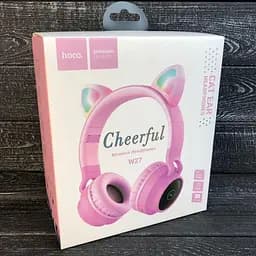 Навушники Hoco W27 Cat EAR Wireless headphones чисто рожеві - мініатюра 2